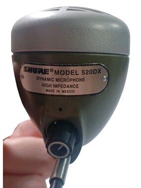 * Vintage Green Bullet Dynamic Microphone Shure 520DX High Impedance *